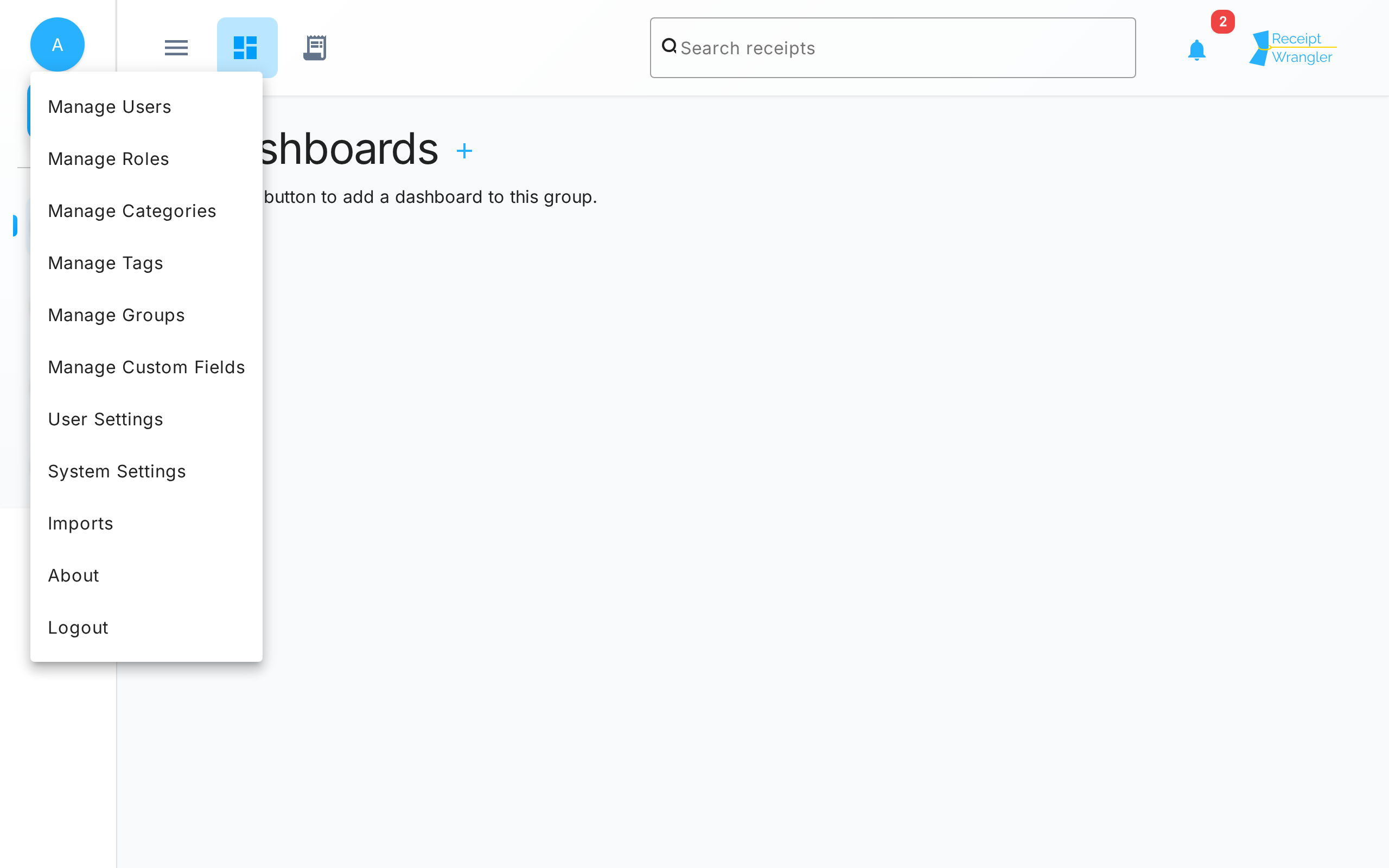 avatar menu with Manage Roles highlighted